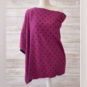 Duluth Trading Co. Reversible Polka Dot Poncho/Shaw
